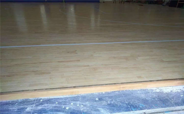 歐氏拼接板木地板籃球館單層龍骨結構