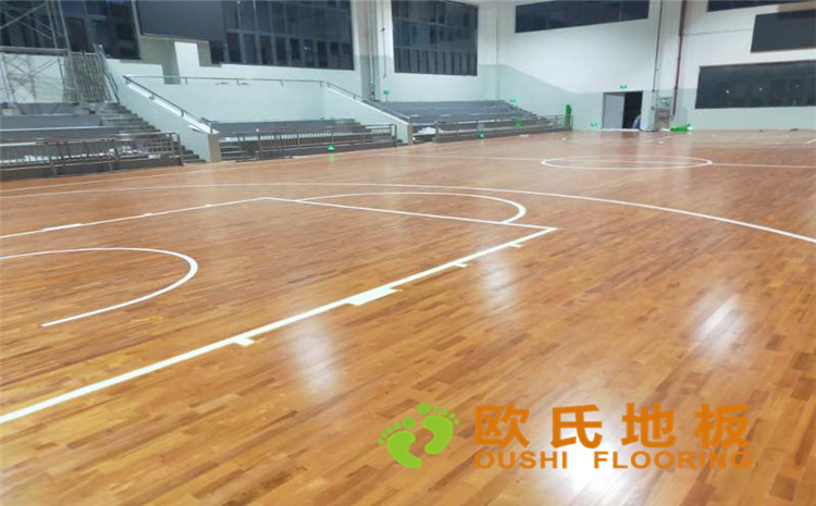 長沙縣湘龍街道石子高沙社區長沙軌道交通水渡河車輛段體育館木地板案例-歐氏運動木地板廠家