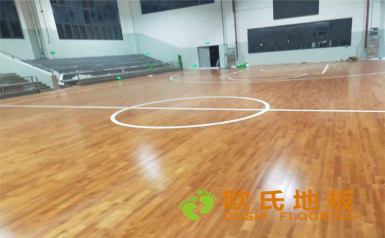 長沙縣湘龍街道石子高沙社區長沙軌道交通水渡河車輛段體育館木地板案例-歐氏運動木地板廠家